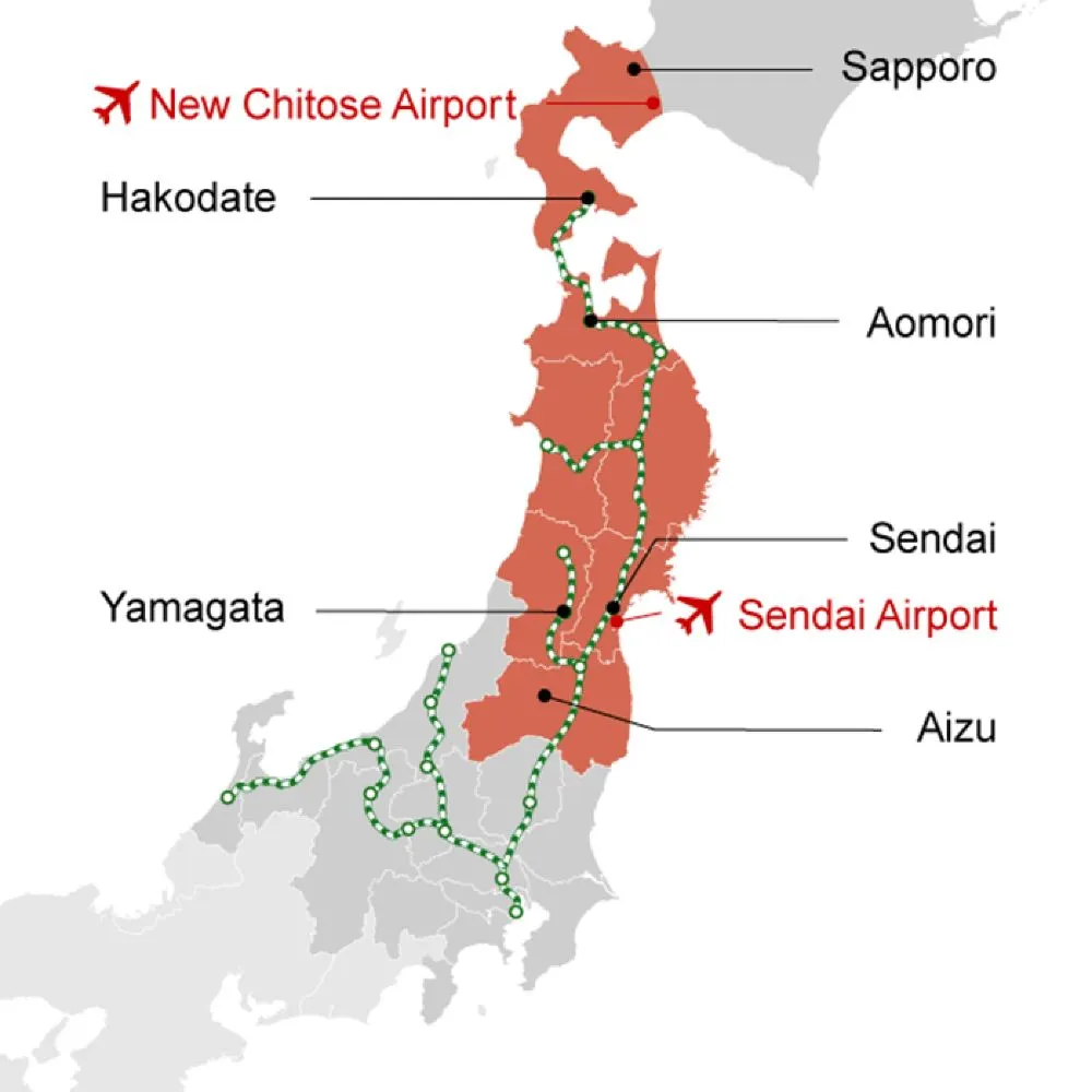 jr pass 南北海道鐵路周遊券路線圖