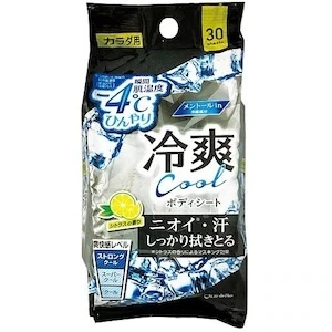 Life-do.Plus| 日本涼感濕紙巾 30枚 |身體/洗顏 |運動出汗消暑