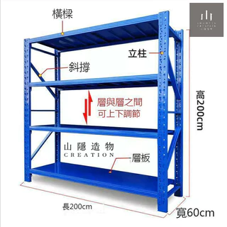 【山隱造物】置物架 展示架 貨架 倉儲貨架 多層庫房儲物架 倉庫儲藏架 快遞置物架 收納架 商超倉儲