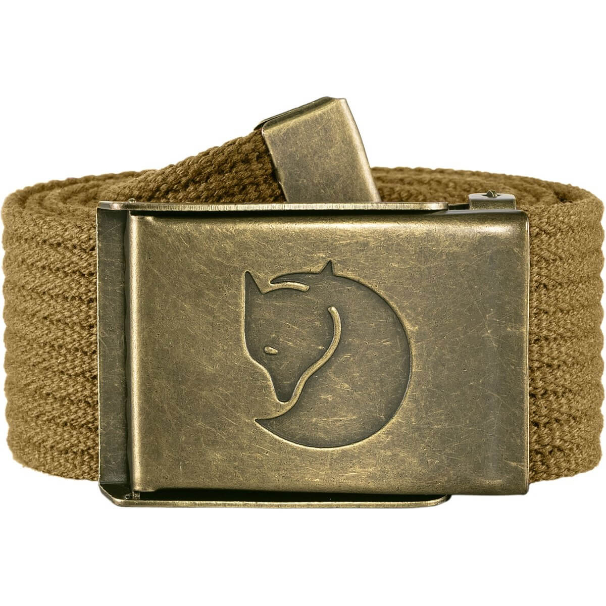 Canvas Brass Belt 4 cm