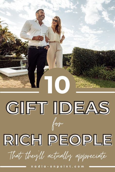 Trendy Gift Guides and Ideas! Here you will find some of the best Gifts for rich people or people who have everything! rich people birthday gifts | gifts for rich people ideas | Christmas gifts for rich people | best gifts for rich people. #gifts #richpeople #peoplewhohave everything Gift For Rich People, Christmas Gift Ideas For People Who Have Everything, Gift Ideas For Rich People, Gifts For Bougie Friend, Gifts For Large Groups Of People, Gifts For People That Have Everything, Gifts For Those Who Have Everything, Gifts For Rich People, Gifts For People Who Have Everything