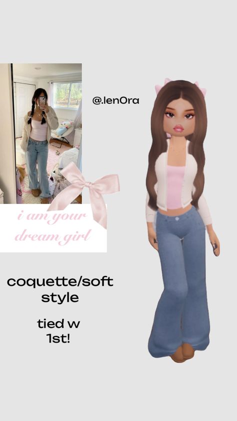 coquette/softstyle Dti Roblox Theme Coquette Soft Style, Coquette Dti Outfit, Dress To Impress Coquette Soft Style, Coquette Soft Style Dress To Impress, Coquette Soft Style, Dress To Impress Birthday, Dress To Impress Coquette, Coquette Dress To Impress, Snapchat Avatar