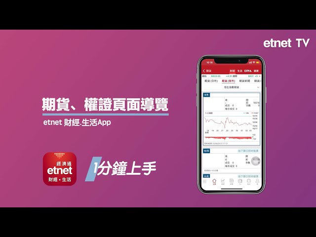 【1分鐘上手】etnet財經．生活App 期貨、權證頁面導覽