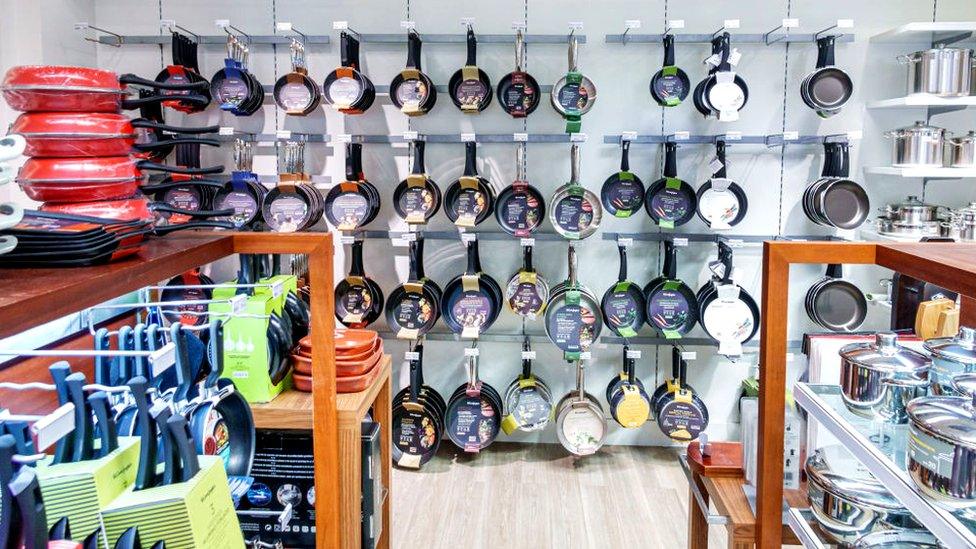 Frying pan display