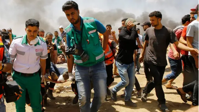 巴勒斯坦方面稱數百人在5月14日的衝突中受傷