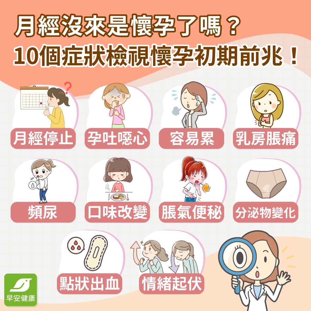 懷孕初期前兆：懷孕最快多久有症狀？會有分泌物/想吐嗎？