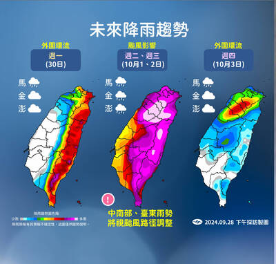 山陀兒颱風未來降雨曝光 這天幾乎全台紫爆