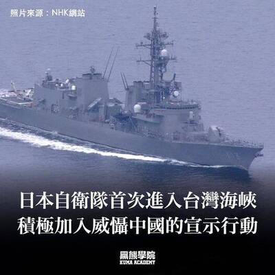 黑熊學院》日本護衛艦首次通過台海