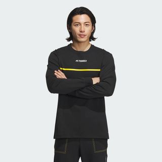 【ADIDAS】NATIONAL GEOGRAPHIC AEROREADY 吸濕排汗 男 長袖上衣 黑-IL8975