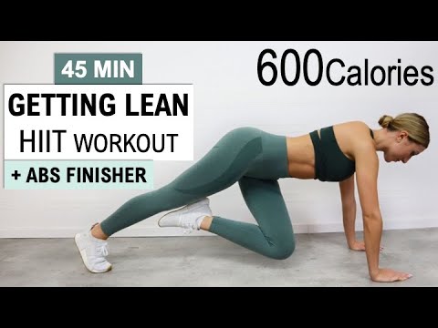 45 MIN GETTING LEAN HIIT Workout | +ABS FINISHER | Burn 600 Calories | No Repeat | Super Sweaty thumnail