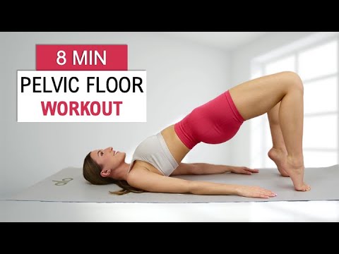 8 MIN PELVIC FLOOR WORKOUT | Strengthen your Pelvic Floor and Core with 16 different exercises thumnail