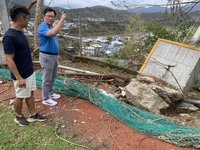 颱風海葵重創台東學校體育設施 體育署長勘災