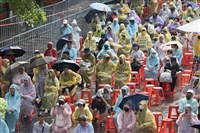 民眾立院外淋雨關心覆議案 卓榮泰：於心不忍