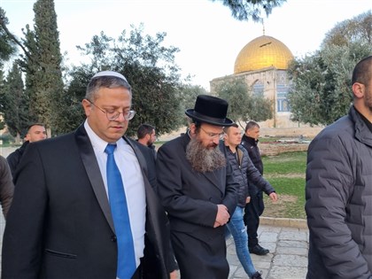 以色列極右翼國家安全部長訪伊斯蘭聖地 巴勒斯坦斥挑釁