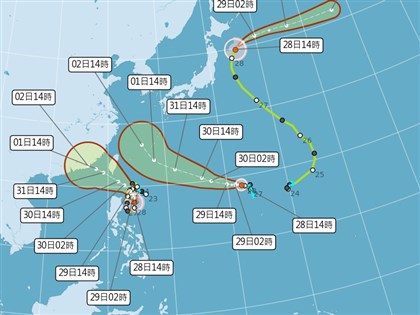 颱風蘇拉增強深夜11時30分發海警 海葵加速估9/1雙颱距離最近