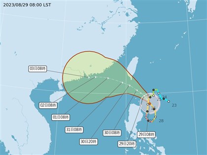 颱風蘇拉估通過南端近海 東半部恆春半島入夜雨勢明顯增加