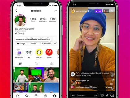 IG訂閱功能台灣上線 粉絲付費可享專屬貼文直播及徽章