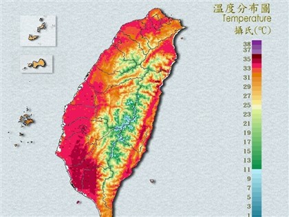 14縣市亮高溫燈號 高雄旗津出現39.8度