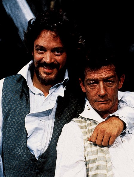 John Hurt and Raul Julia in Frankenstein Unbound (1990)