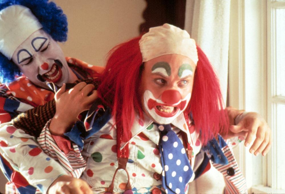 Adam Sandler and Bobcat Goldthwait in Shakes the Clown (1991)