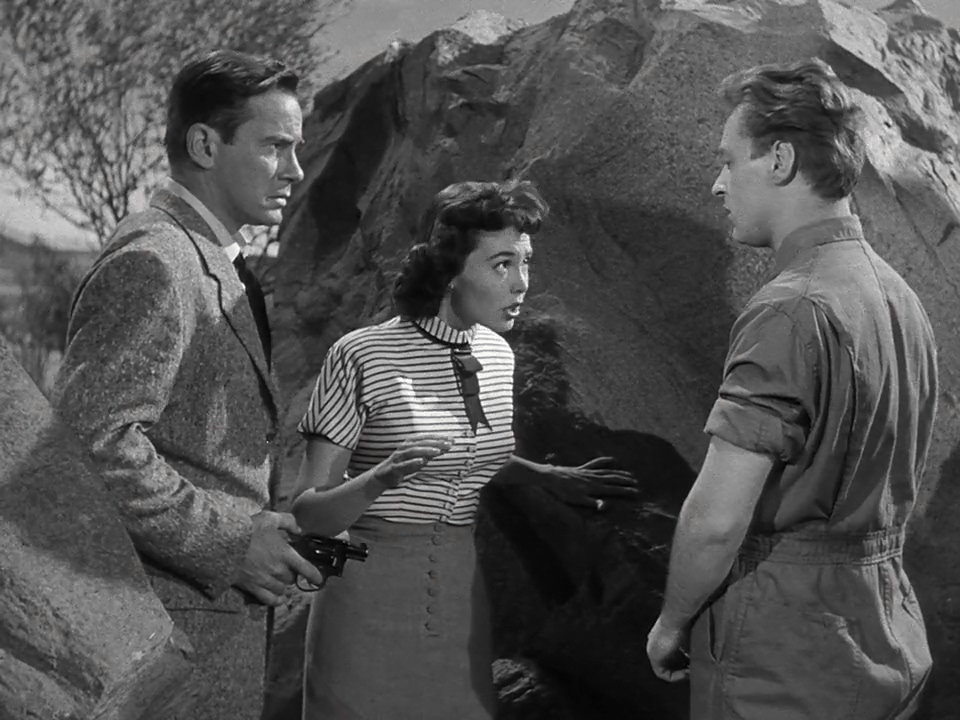 Richard Carlson, Russell Johnson, and Barbara Rush in It Came from Outer Space (1953)