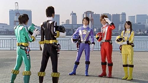 Kenji Ebisawa, Shinwa Kataoka, Rina Aizawa, Masahiro Usui, and Yasuhisa Furuhara in Enjin sentai Gôonjâ (2008)