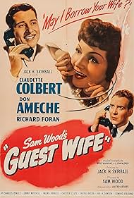 Don Ameche, Claudette Colbert, and Dick Foran in Guest Wife (1945)