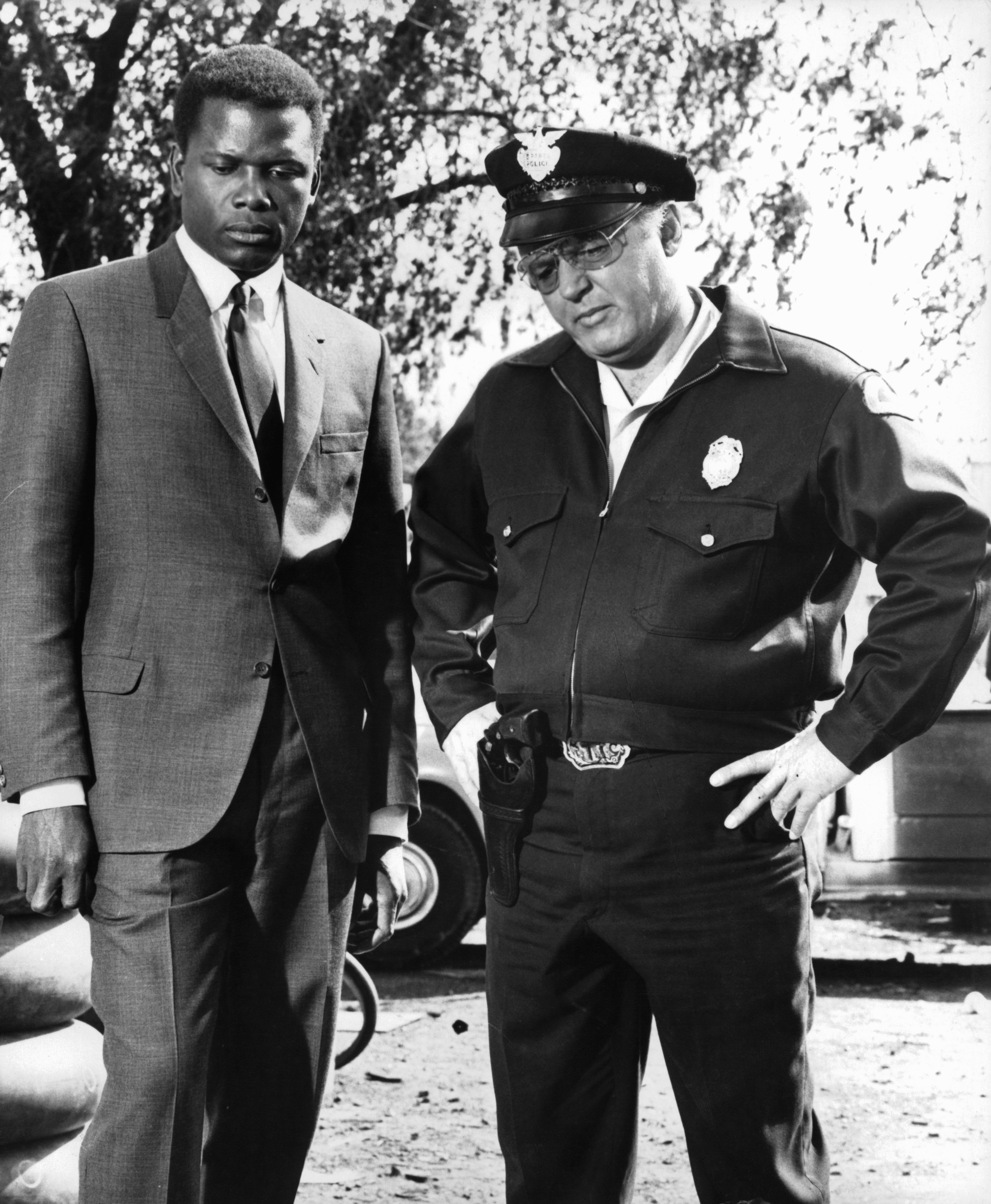 Sidney Poitier and Rod Steiger in In the Heat of the Night (1967)