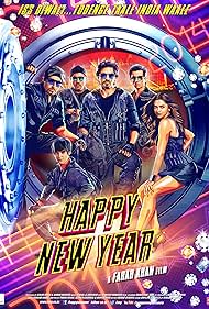 Abhishek Bachchan, Shah Rukh Khan, Boman Irani, Sonu Sood, Deepika Padukone, and Vivaan Shah in Happy New Year (2014)