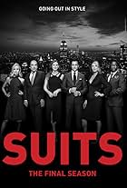 Katherine Heigl, Dulé Hill, Rick Hoffman, Gabriel Macht, Amanda Schull, and Sarah Rafferty in Suits (2011)