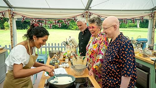 Matt Lucas, Crystelle Pereira, Prue Leith, and Paul Hollywood in The Great British Bake Off (2010)