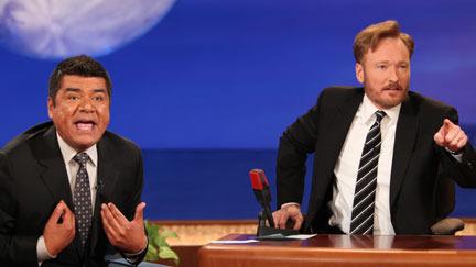 Conan O'Brien and George Lopez in Conan (2010)