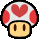 A Life Shroom in Super Paper Mario.