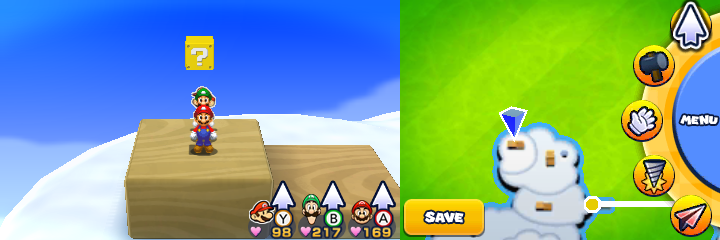 Block 58 in Sunbeam Plains of Mario & Luigi: Paper Jam.