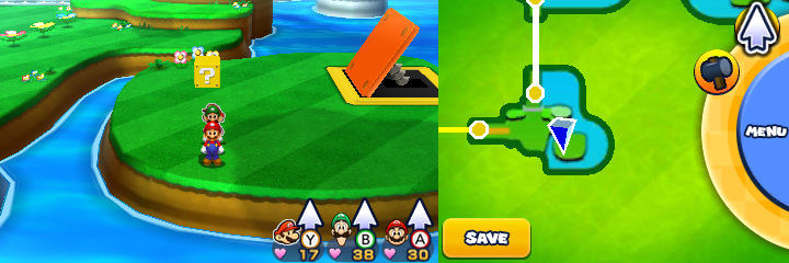 Block 26 in Sunbeam Plains of Mario & Luigi: Paper Jam.