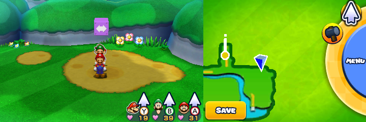 Block 29 in Sunbeam Plains of Mario & Luigi: Paper Jam.