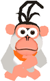 A tree-hanging, throwing variant of a Helper Monkey from Donkey Kong Jungle Beat