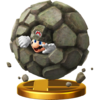 Rock Mario trophy from Super Smash Bros. for Wii U