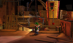 The Container Yard segment from Luigi's Mansion: Dark Moon.