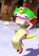 Image of Valentina in battle, from the Nintendo Switch version of Super Mario RPG