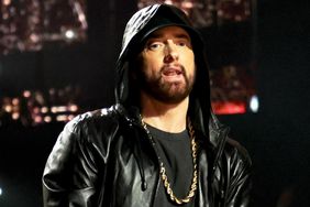 Eminem performs onstage during the 37th Annual Rock & Roll Hall of Fame Induction Ceremony at Microsoft Theater on November 5, 2022 in Los Angeles, California.