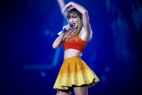 Taylor Swift performs on stage during "Taylor Swift | The Eras Tour" at Santiago