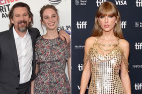 SANTA MONICA, CA - MARCH 03: Actors Ethan Hawke and Maya Hawke attend the 2018 Film Independent Spirit Awards on March 3, 2018 in Santa Monica, California. (Photo by Jason Merritt/Getty Images); TORONTO, ONTARIO - SEPTEMBER 09: (NO COVERS) Taylor Swift attends 'In Conversation With... Taylor Swift' during the 2022 Toronto International Film Festival at TIFF Bell Lightbox on September 09, 2022 in Toronto, Ontario. (Photo by Amy Sussman/Getty Images)