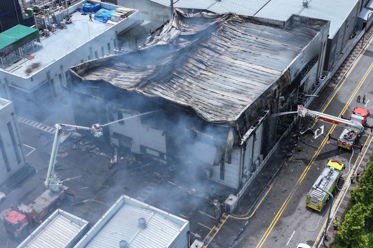 南韓京畿道華城市的Aricell鋰亞電池製造工廠在6月24日發生大火。目前已知有...