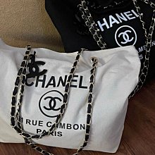 品牌經典💯 專櫃VIP贈品CHANEL 31 RUE CAMBON PARIS 系列 棉麻質感 加厚帆布袋 購物包 托特包 媽媽包