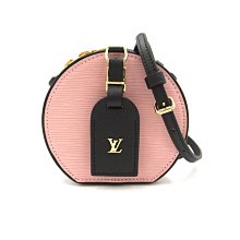 LV 路易威登 R96000 Mini Boite Chapeau 芯片款 水波紋牛皮  圓餅包 斜挎包 日本現貨 包郵包稅 9.5成新【BRAND OFF】