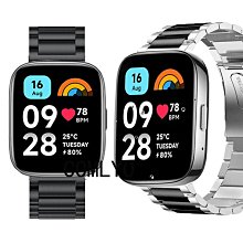 XIAOMI 適用於小米 Redmi Watch 3 Active lite 錶帶不銹鋼金屬錶帶的金屬錶帶