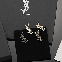 【智哥優選】，YSL 圣羅蘭 耳釘原裝黃銅材質 Yves Saint Laurent 創立于1961年 優雅抽