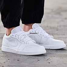 Nike Air Jordan 1 Low Triple White 純白 白 男女鞋 553558-111