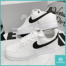 DOT 聚點 NIKE AIR FORCE 1 全白 黑勾 荔枝皮 CT2302-100 限定 白黑 小GD 男鞋 休閒